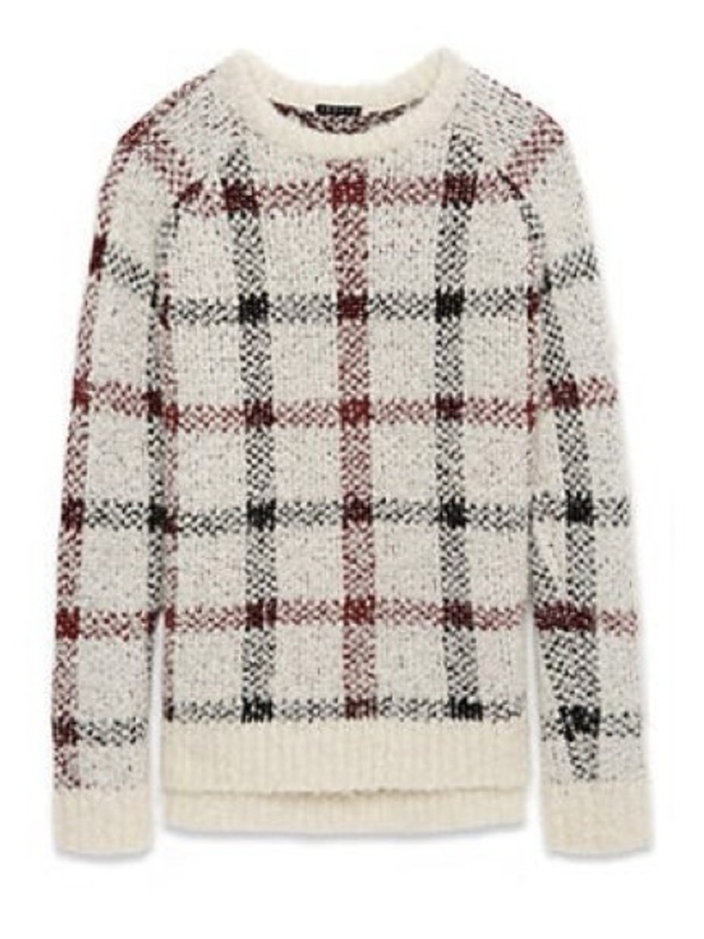 Theory Plaid Innis P Wool/Alpaca/Mohair Sweater $385